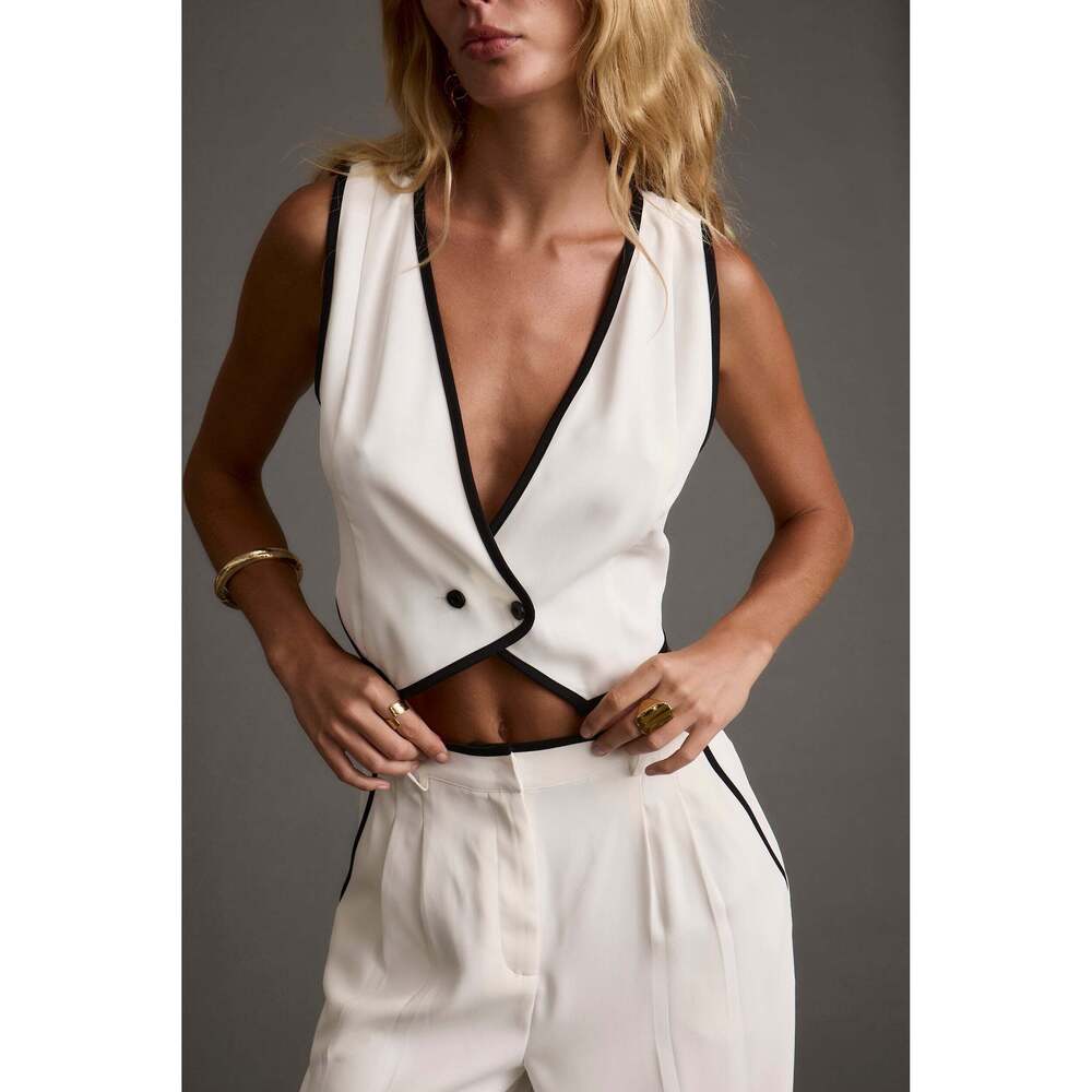 12th Tribe Skylar White Vest Size SS